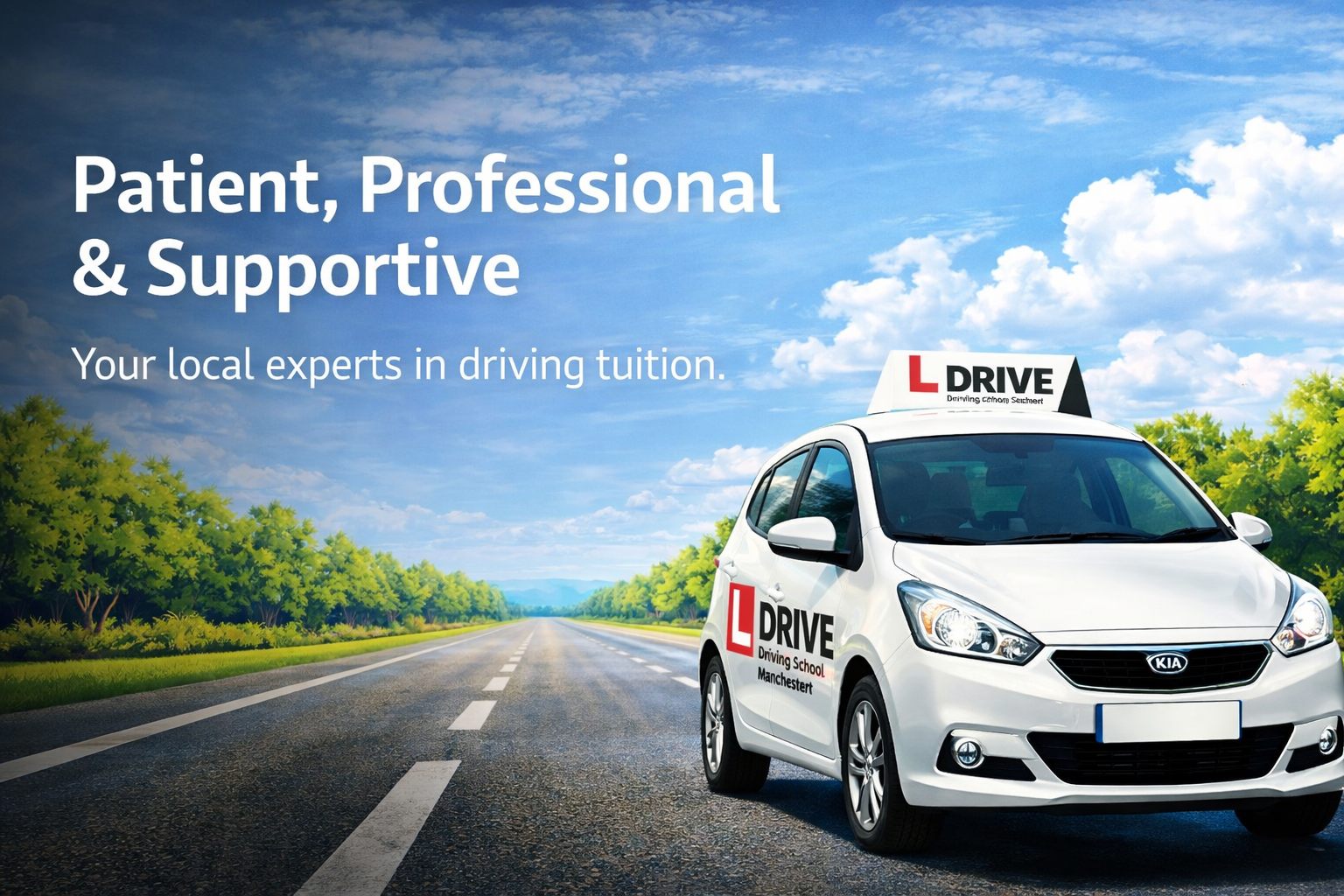 Happy driver holding keys